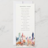 Programme de mariage à l'aquarelle de Chicago Illi (Dos)