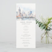 Programme de mariage à l'aquarelle de Détroit Mich (Debout devant)