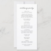 Programme de mariage à l'aquarelle de la villa ita (Dos)