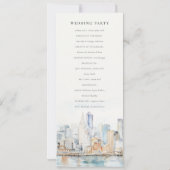 Programme de mariage à l'aquarelle de San Francisc (Dos)