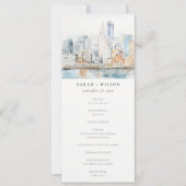 Programme de mariage à l'aquarelle de San Francisc (Devant)