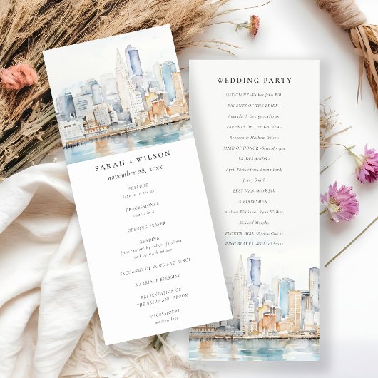 Programme de mariage à l'aquarelle de San Francisc