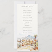 Programme de mariage à l'aquarelle de Tucson Arizo (Dos)
