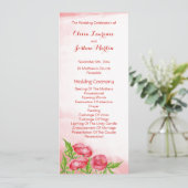 Programme de mariage à l'aquarelle du pavot (Debout devant)