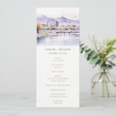 Programme de mariage à l'aquarelle du paysage de B (Debout devant)