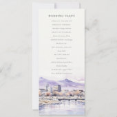 Programme de mariage à l'aquarelle du paysage de B (Dos)