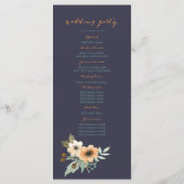 Programme de mariage à l'aquarelle en fleurs perso (Dos)