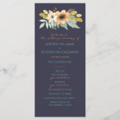 Programme de mariage à l'aquarelle en fleurs perso (Devant)