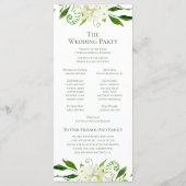 Programme de mariage à l'aquarelle florale Hydrang (Dos)