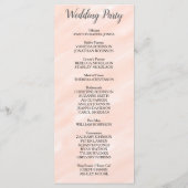 Programme de mariage à l'aquarelle rose gris pâle (Dos)