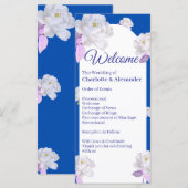 Programme de mariage à l'arche florale bleue (Devant / Derrière)
