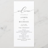 Programme de mariage à l'écriture calligraphique é (Devant)