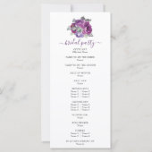 Programme de mariage à l'écriture élégante et aux (Dos)