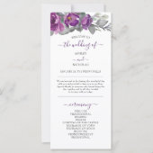 Programme de mariage à l'écriture élégante et aux (Devant)