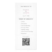 Programme de mariage à l'esperluette mauve | Code (Devant)