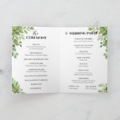 Programme de mariage à l'ordre des événements de v (Intérieur)
