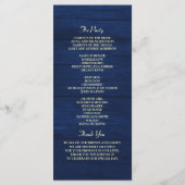 Programme de mariage à lumières guinguettes rustiq (Dos)