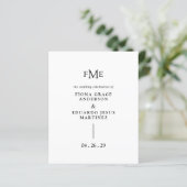 Programme de mariage à monogramme gras Fiona (Debout devant)