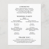 Programme de mariage à monogramme gras Fiona (Dos)