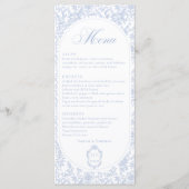 Programme de mariage à motifs floraux bleus et bla (Devant)