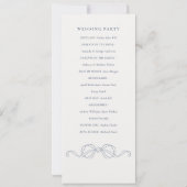 Programme de mariage à nœud papillon bleu foncé Co (Dos)