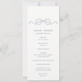 Programme de mariage à nœud papillon bleu foncé Co (Devant)