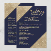 Programme de mariage à paillettes de fausse brilla (Devant / Derrière)