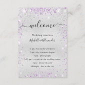 Programme de mariage à parties scintillant violet  (Devant)