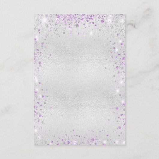 Programme de mariage à parties scintillant violet  (Dos)