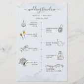 Programme de mariage à petit budget Carte de progr (Devant)