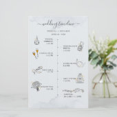 Programme de mariage à petit budget Carte de progr (Debout devant)