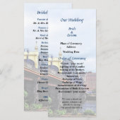 Programme de mariage à Pittsburgh Skyline par Smit (Devant / Derrière)