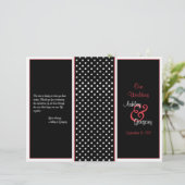 Programme de mariage à points Polka rouge, noir et (Debout devant)