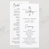 Programme de mariage à script simple (Devant / Derrière)