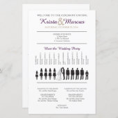 Programme de mariage à silhouettes simples (Devant / Derrière)