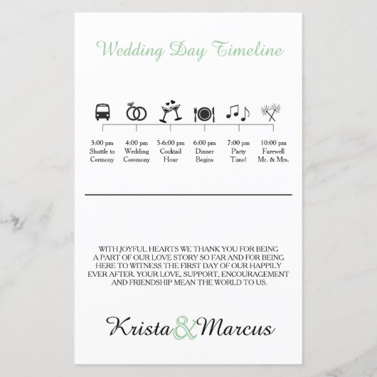 Programme de mariage à silhouettes simples avec ch (Dos)