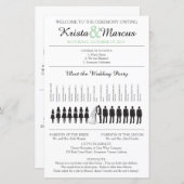 Programme de mariage à silhouettes simples avec ch (Devant / Derrière)