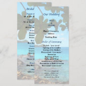 Programme de mariage à St-Thomas, plage paisible (Devant / Derrière)