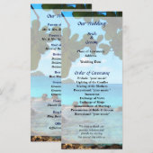 Programme de mariage à St. Thomas sur la plage pai (Devant / Derrière)