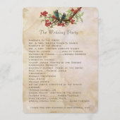 Programme de mariage à tache de thé Rustique Vinta (Dos)