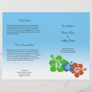 Programme de mariage à terre fleur d'hibiscus hawa