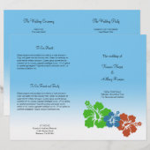 Programme de mariage à terre fleur d'hibiscus hawa (Devant / Derrière)