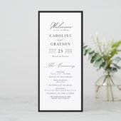 Programme de mariage à typographie de script graci (Debout devant)