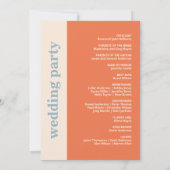 Programme de mariage à typographie moderne et auda (Dos)