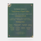 Programme de mariage acrylique Emeraude - Luxe min (Recto)