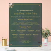 Programme de mariage acrylique Emeraude - Luxe min (Mariage)
