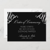 Programme de mariage amusant et simple (Devant / Derrière)