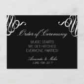 Programme de mariage amusant et simple (Devant)