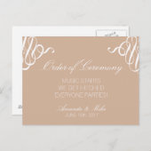 Programme de mariage amusant et simple (Devant / Derrière)