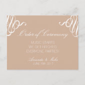 Programme de mariage amusant et simple (Devant)